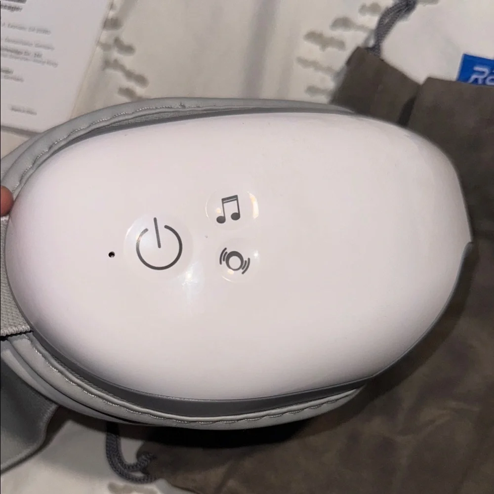NEW Renpho Eye Massager Fatigue Relief Pressure Heath Bluetooth Music White Grey